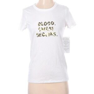 🍀5/$25🍀‎ NWT Blood Sweat Sequins Bow & Drape Short Sleeve T-Shirt Size m
